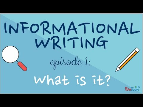 Informational Writing for Kids - Episode 1: What Is It?